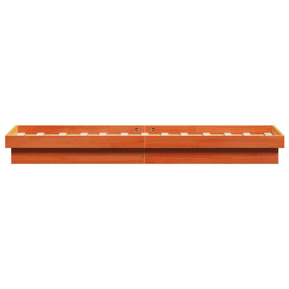 Giroletto con LED Marrone Cera 75x190 cm Legno Massello di Pino | homemem39