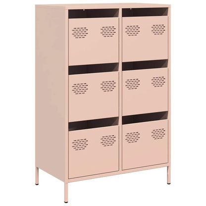 Credenza Rosa 68x39x101,5 cm in Acciaio - homemem39