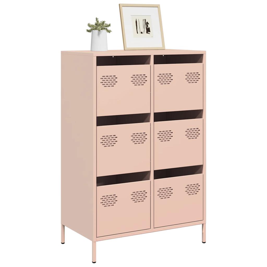 Credenza Rosa 68x39x101,5 cm in Acciaio - homemem39
