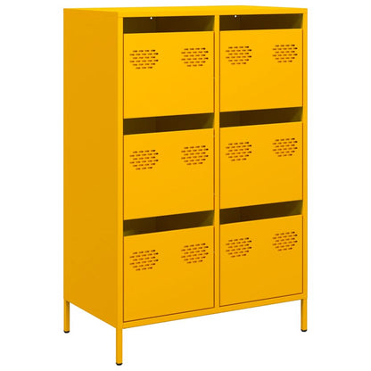 Credenza Giallo Senape 68x39x101,5 cm in Acciaio - homemem39