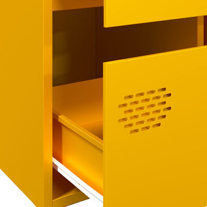 Credenza Giallo Senape 68x39x101,5 cm in Acciaio - homemem39