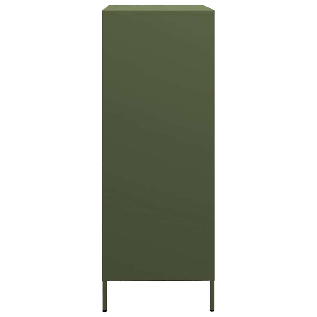 Credenza Verde Oliva 68x39x101,5 cm in Acciaio - homemem39