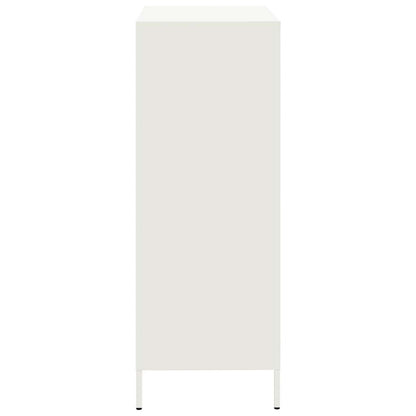 Credenza Bianca 68x39x101,5 cm in Acciaio - homemem39