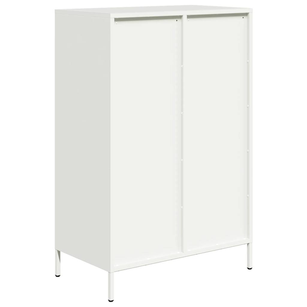 Credenza Bianca 68x39x101,5 cm in Acciaio - homemem39