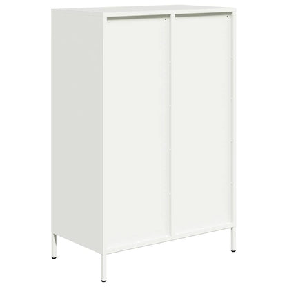 Credenza Bianca 68x39x101,5 cm in Acciaio - homemem39