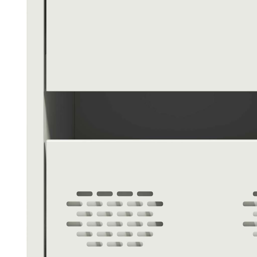 Credenza Bianca 68x39x101,5 cm in Acciaio - homemem39