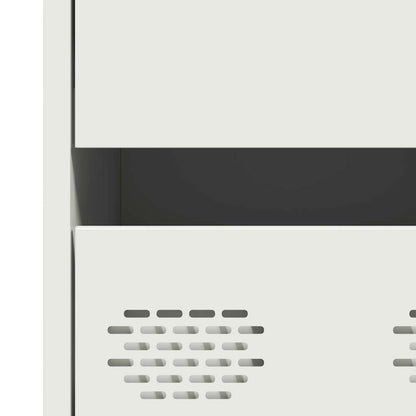 Credenza Bianca 68x39x101,5 cm in Acciaio - homemem39