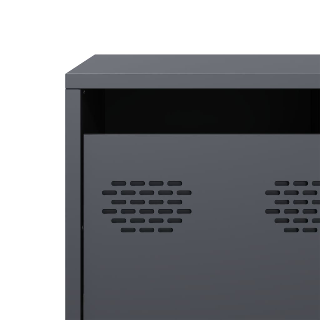 Mobile TV Antracite 101,5x39x43,5 cm Acciaio Laminato a Freddo - homemem39