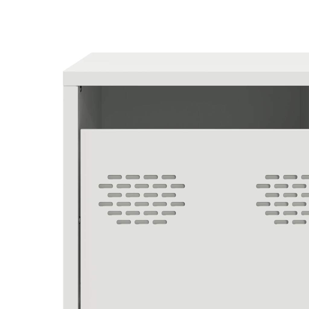 Mobile TV Bianco 101,5x39x43,5 cm in Acciaio Laminato a Freddo - homemem39