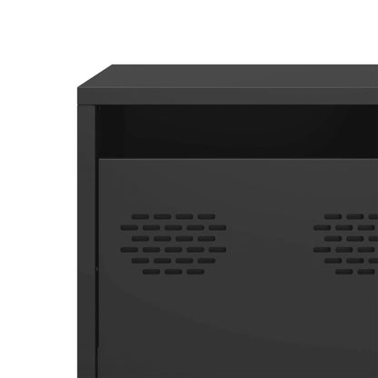 Mobile TV Nero 68x39x43,5cm in Acciaio Laminato a Freddo - homemem39