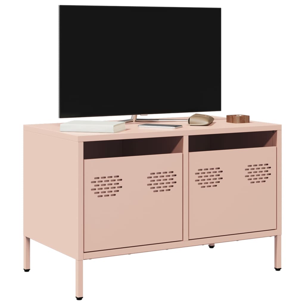 Mobile TV Rosa 68x39x43,5cm in Acciaio Laminato a Freddo - homemem39
