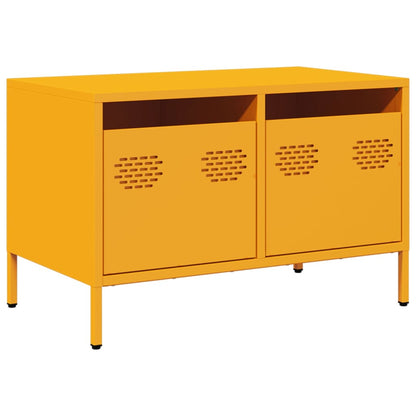 Mobile TV Giallo Senape 68x39x43,5cm Acciaio Laminato a Freddo - homemem39