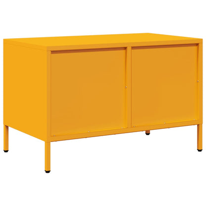 Mobile TV Giallo Senape 68x39x43,5cm Acciaio Laminato a Freddo - homemem39