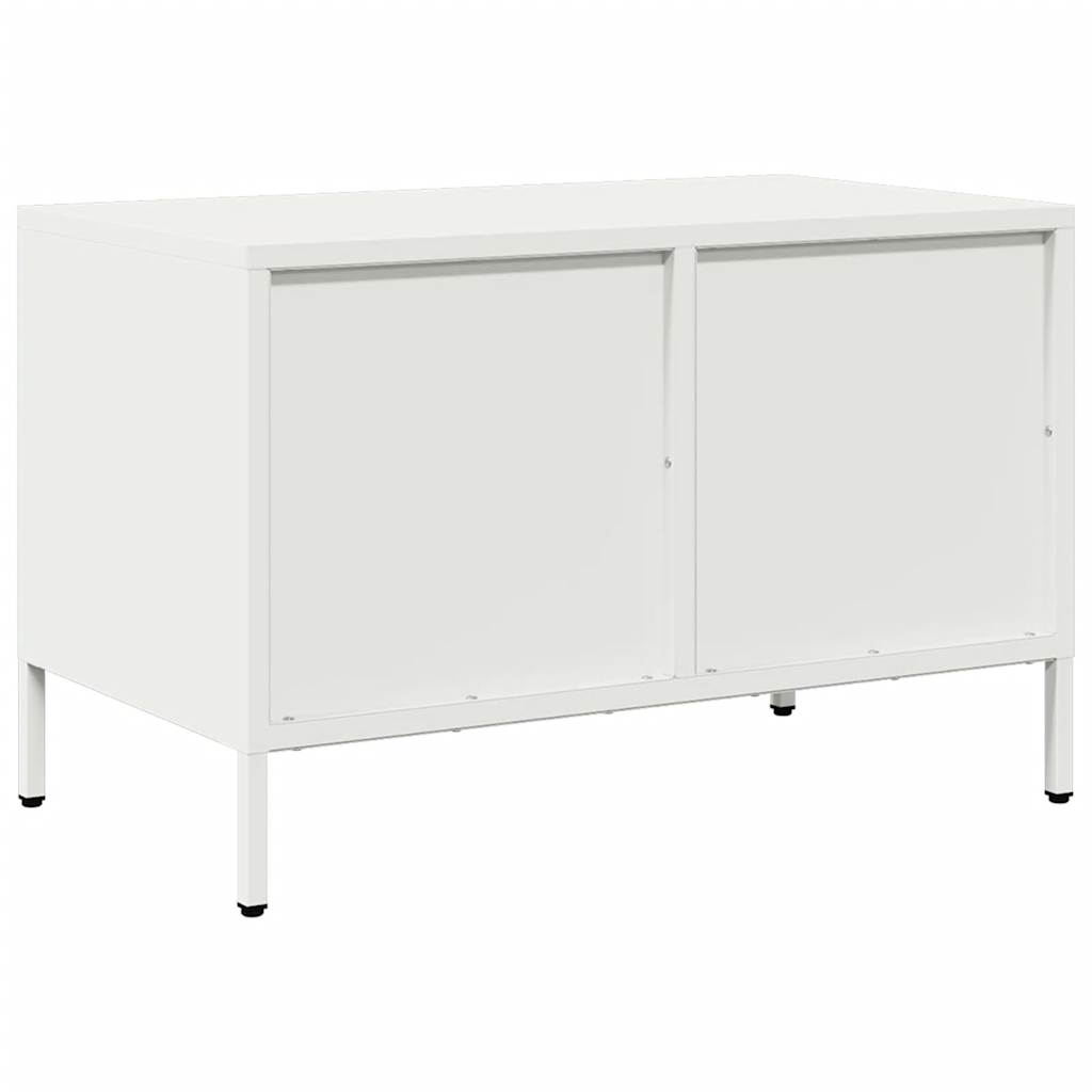 Mobile TV Bianco 68x39x43,5 cm in Acciaio Laminato a Freddo - homemem39