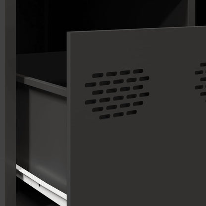 Mobile TV Nero 68x50x43,5 cm in Acciaio Laminato a Freddo - homemem39