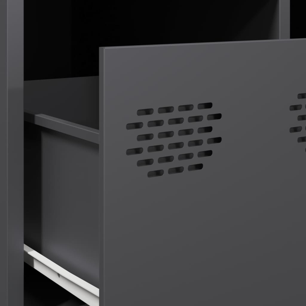 Mobile TV Antracite 68x50x43,5 cm in Acciaio Laminato a Freddo - homemem39