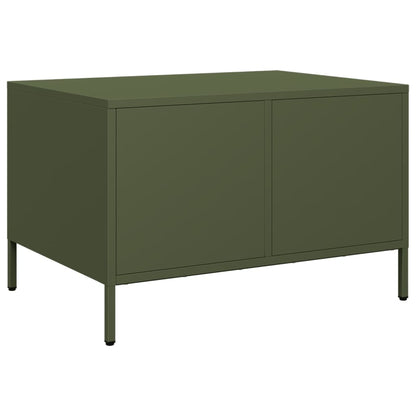 Mobile TV Verde Oliva 68x50x43,5cm in Acciaio Laminato a Freddo - homemem39