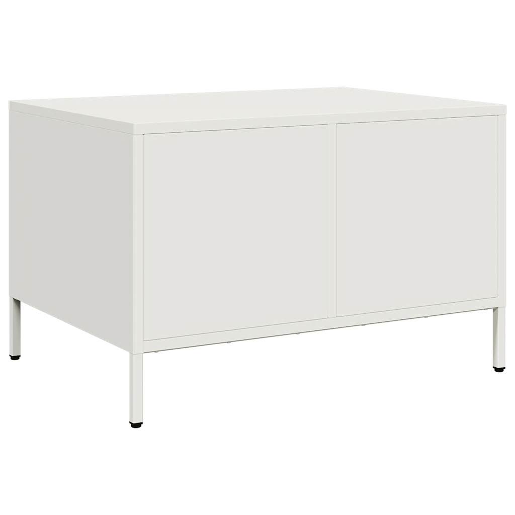 Mobile TV Bianco 68x50x43,5 cm in Acciaio Laminato a Freddo - homemem39