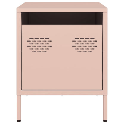 Comodini 2 pz Rosa 35x39x43,5 cm in Acciaio - homemem39