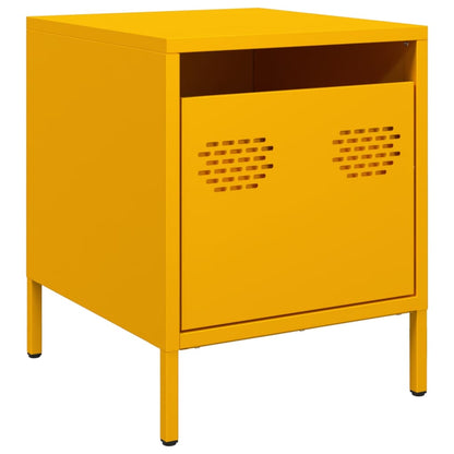 Comodini 2 pz Giallo Senape 35x39x43,5 cm in Acciaio - homemem39