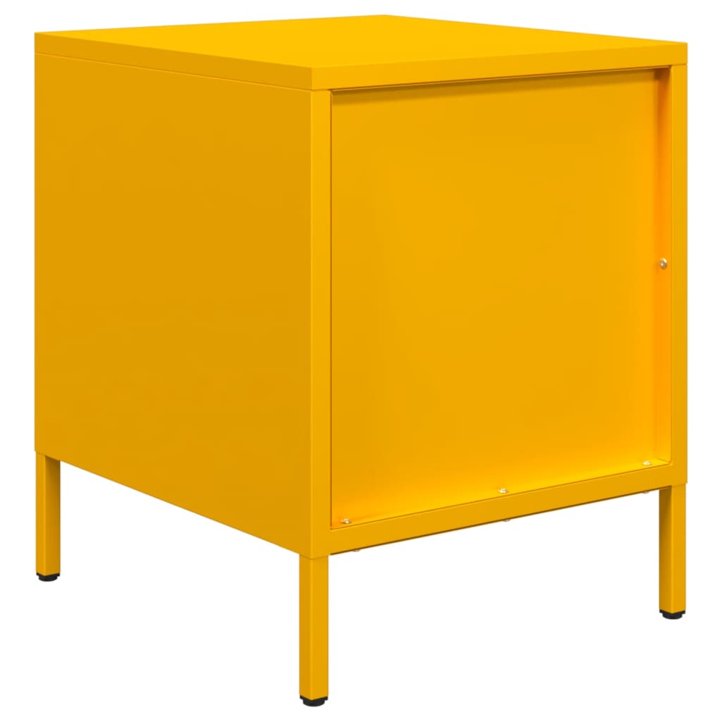 Comodini 2 pz Giallo Senape 35x39x43,5 cm in Acciaio - homemem39