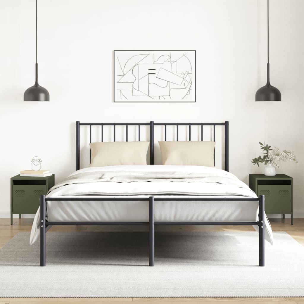 Comodini 2 pz Verde Oliva 35x39x43,5 cm in Acciaio - homemem39