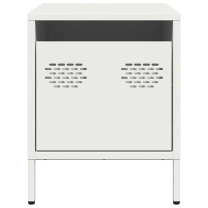 Comodini 2 pz Bianco 35x39x43,5 cm in Acciaio - homemem39