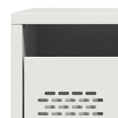 Comodini 2 pz Bianco 35x39x43,5 cm in Acciaio - homemem39