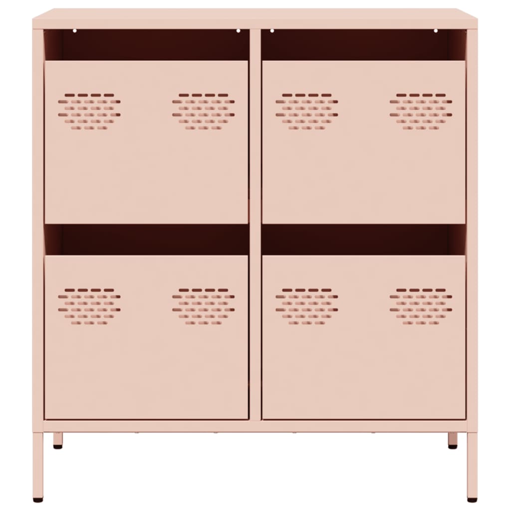 Credenza Rosa 68x39x73,5 cm in Acciaio Laminato a Freddo - homemem39