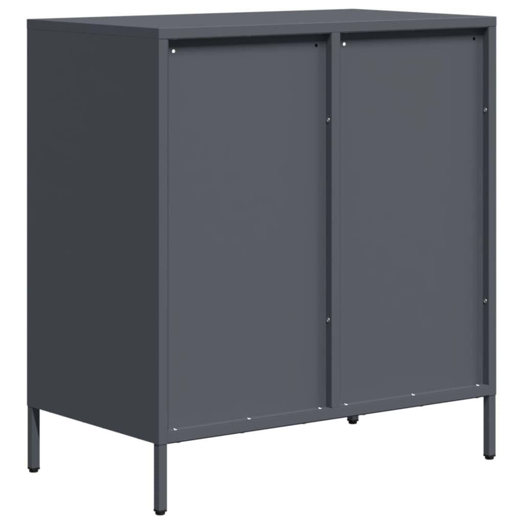 Credenza Antracite 68x39x73,5 cm in Acciaio Laminato a Freddo - homemem39