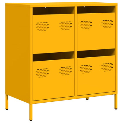 Credenza Giallo Senape 68x39x73,5 cm Acciaio Laminato a Freddo - homemem39