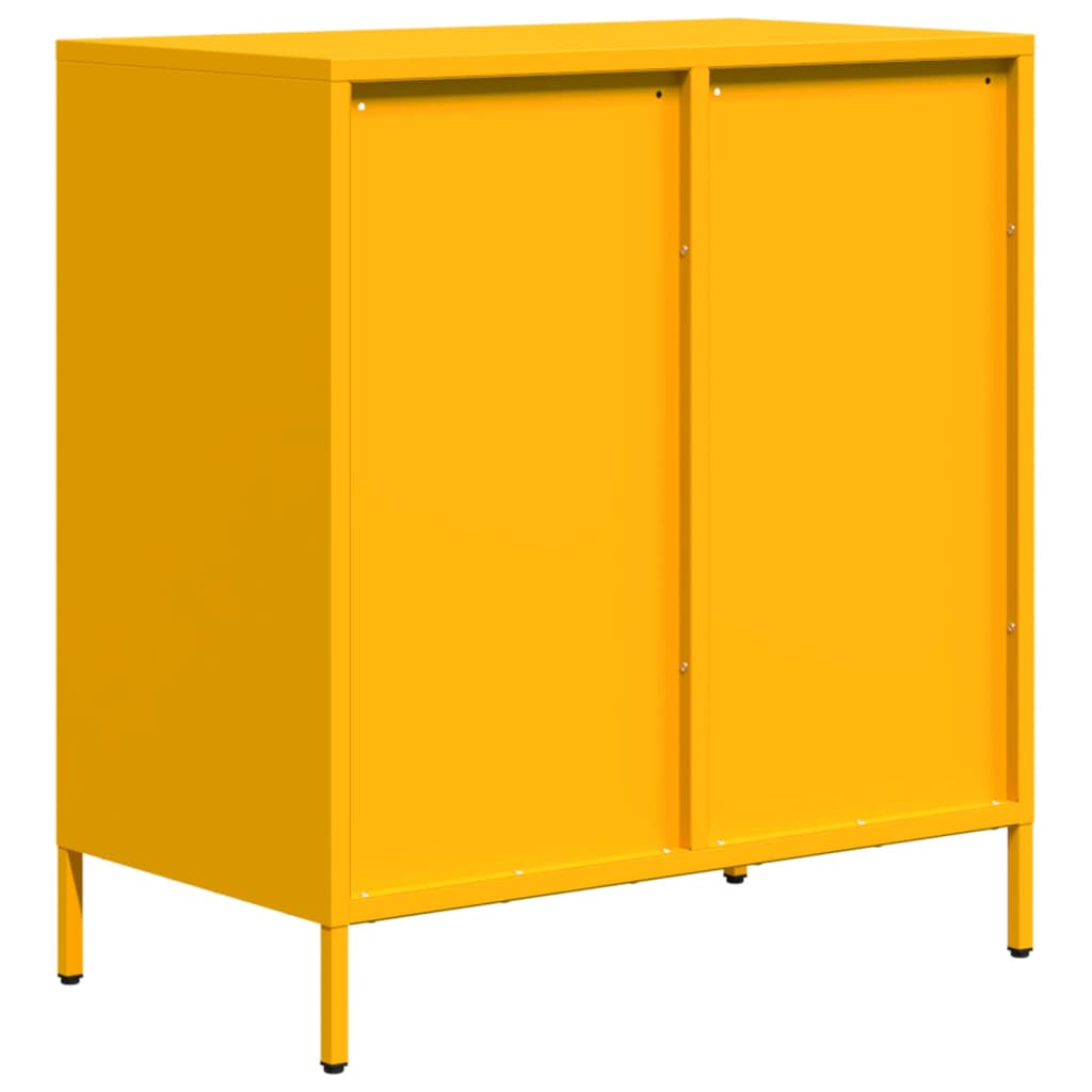 Credenza Giallo Senape 68x39x73,5 cm Acciaio Laminato a Freddo - homemem39
