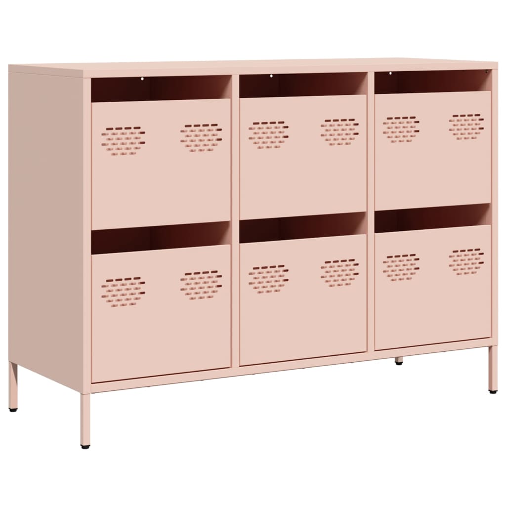 Credenza Rosa 101,5x39x73,5 cm in Acciaio Laminato a Freddo - homemem39