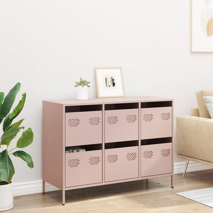 Credenza Rosa 101,5x39x73,5 cm in Acciaio Laminato a Freddo - homemem39