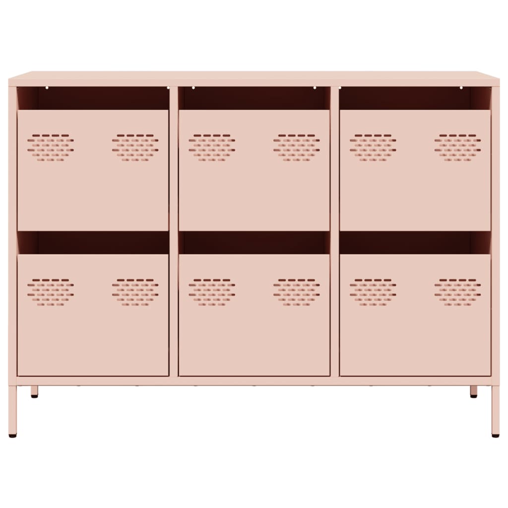Credenza Rosa 101,5x39x73,5 cm in Acciaio Laminato a Freddo - homemem39