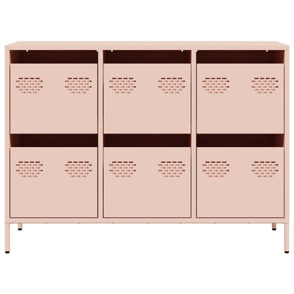 Credenza Rosa 101,5x39x73,5 cm in Acciaio Laminato a Freddo - homemem39