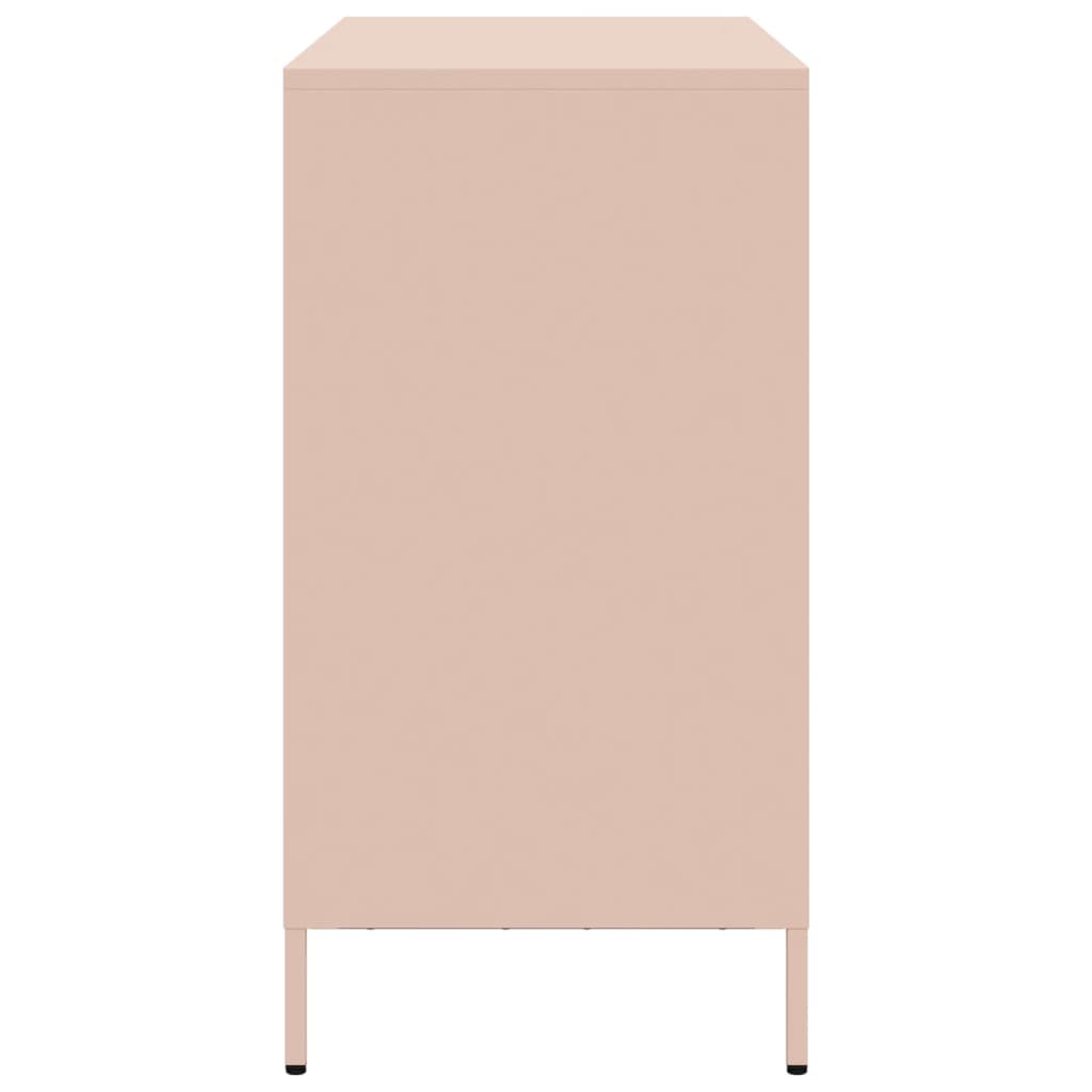 Credenza Rosa 101,5x39x73,5 cm in Acciaio Laminato a Freddo - homemem39