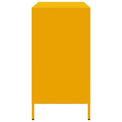 Credenza Giallo Senape 101,5x39x73,5 cm Acciaio Laminato Freddo - homemem39