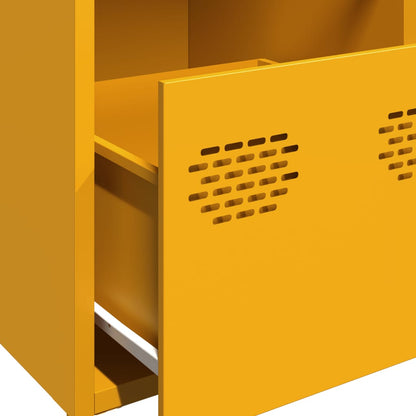 Credenza Giallo Senape 101,5x39x73,5 cm Acciaio Laminato Freddo - homemem39