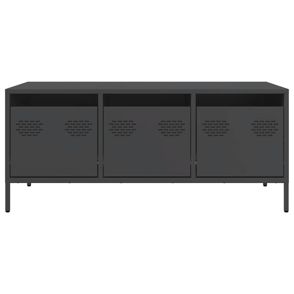 Tavolino Nero 101,5x50x43,5 cm in Acciaio Laminato a Freddo | homemem39