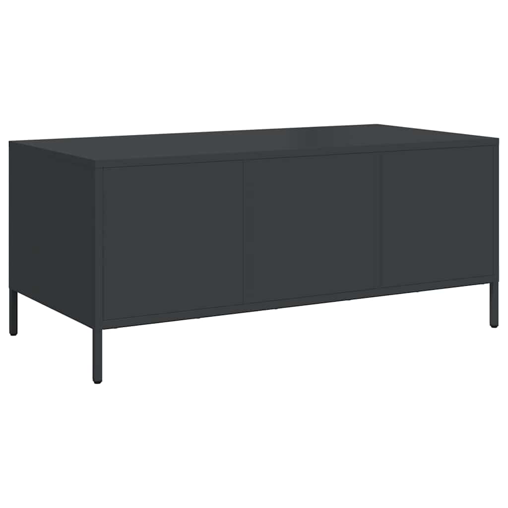 Tavolino Nero 101,5x50x43,5 cm in Acciaio Laminato a Freddo | homemem39