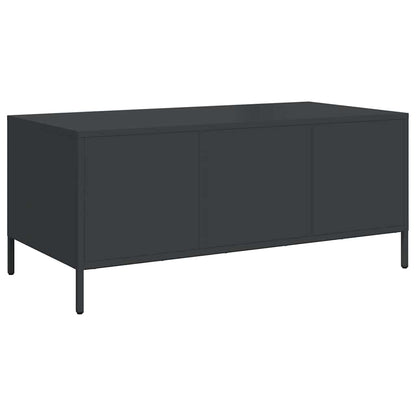 Tavolino Nero 101,5x50x43,5 cm in Acciaio Laminato a Freddo | homemem39