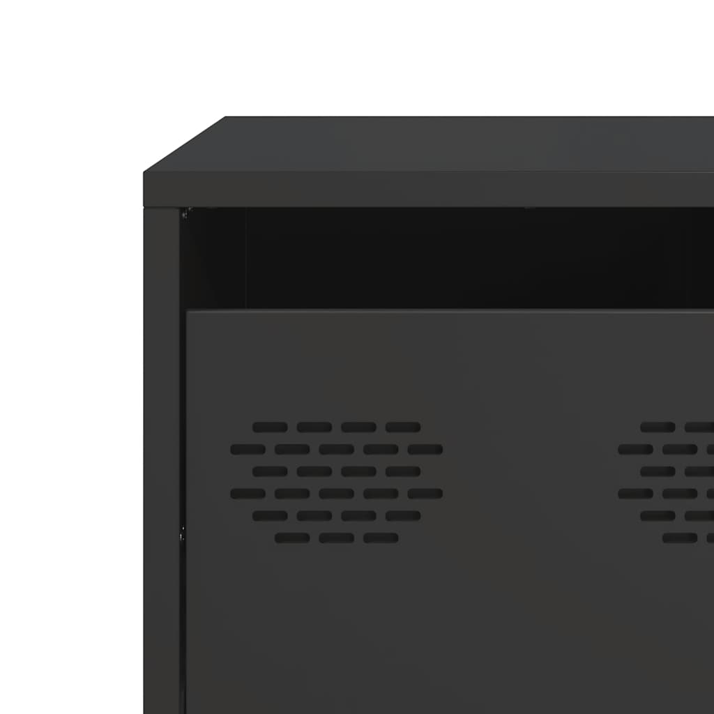 Tavolino Nero 101,5x50x43,5 cm in Acciaio Laminato a Freddo | homemem39