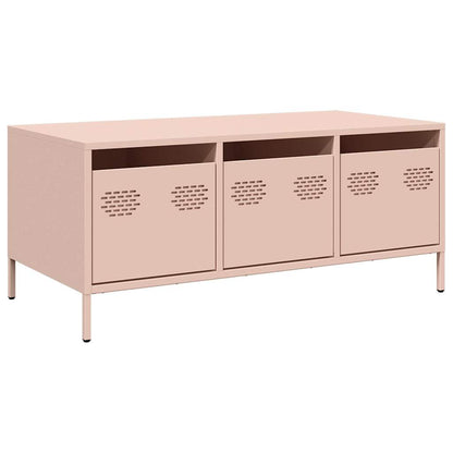 Tavolino Rosa 101,5x50x43,5 cm in Acciaio Laminato a Freddo | homemem39