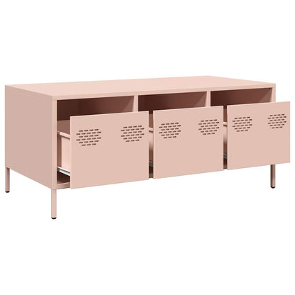 Tavolino Rosa 101,5x50x43,5 cm in Acciaio Laminato a Freddo | homemem39