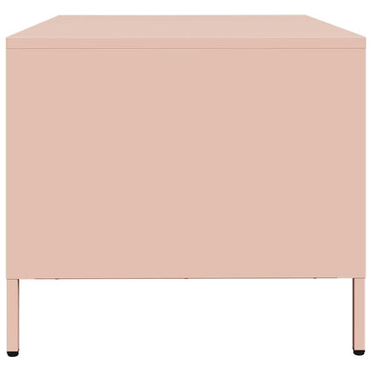 Tavolino Rosa 101,5x50x43,5 cm in Acciaio Laminato a Freddo | homemem39