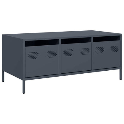 Tavolino Antracite 101,5x50x43,5cm in Acciaio Laminato a Freddo | homemem39