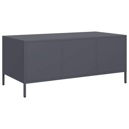 Tavolino Antracite 101,5x50x43,5cm in Acciaio Laminato a Freddo | homemem39