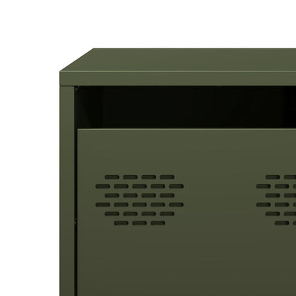 Tavolino Verde Oliva 101,5x50x43,5 cm Acciaio Laminato a Freddo | homemem39