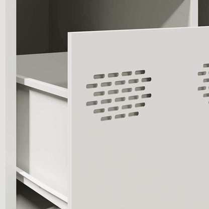Tavolino Bianco 101,5x50x43,5 cm in Acciaio Laminato a Freddo | homemem39
